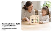Educational Matching Board Educational Double-Sided Wooden Reasoning Board Preschool Reasoning Game for Children