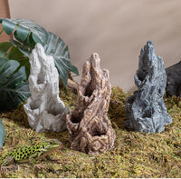 爬宠造景假山攀爬木鬃狮蜥捷角守宫蛇异宠饲养箱造景布景仿石躲避