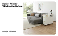 Slim Gap Cabinet Space-Saving Mobile End Table Modern Minimalist design