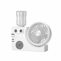 Portable Design Mini Misting Fan Quiet Operation USB Desk Fan with Humidifier Low Noise Personal Space Cooler 3 Speed Settings for Office, Bedroom, Dorm Room
