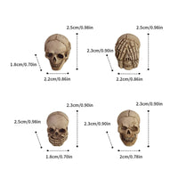20 Pieces Miniature Skulls Textured Skull Ornaments Resin Skulls Tiny Tabletop Ornaments Small for Crafters, Halloween