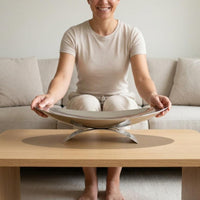 Stainless Steel Fruit Tray Sculptural Oval Fruit Bowl Elevated