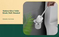 Brushed gold toilet brush, dense bristles
