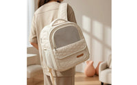 Cat Carrier Backpack Breathable Pet Backpack Carrier Comfortable Covered Pet Bag for Veterinarian Visits