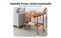2-Tier Utility Trolley Midcenturycenturymidcenturycenturyera Modern Design 2-Tier Wheeled Shelf Space-Saving Easy Assembly
