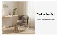 Plush Seashell Chair Shell-Shaped spinerest Upholstered Rolling Chair for Bedroom