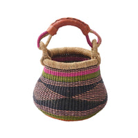 Wicker Storage Basket Practical Basket with Handle Boho for Shelf Styling