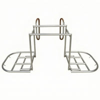 Motorcycle Rear Cargo Rack Stable Rear Cargo Rack Silver for Motorcyclists