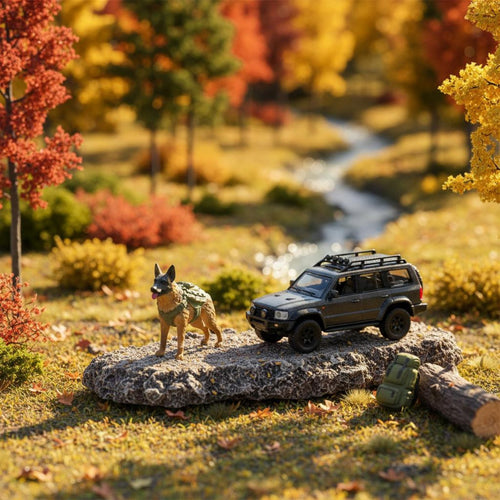 1/64 Scale Dog Figurine Gift Idea for Car Display