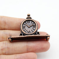 Miniature Alloy Clock Ornament for Dollhouse DIY Projects