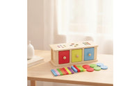 Educational Shape Sorter with Drawers Easy to Grasp Drawer Box with Shape Blocks Safe Child-Led Learning Drawer Toy Sensory for Preschoolers, Toddlers, Kids, Classroom, Playroom