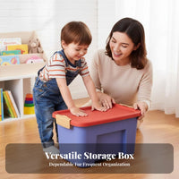 Stackable Box with Lid Visible Contents Clear Box with Colored Lid multi-functional