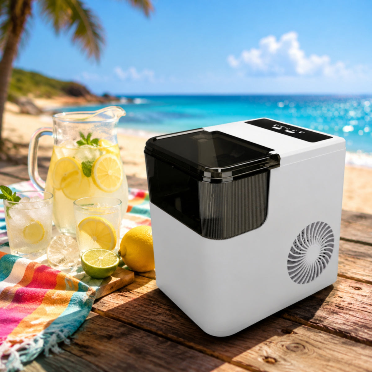 Portable Countertop Ice Maker Compact Ice Maker Automatic Appliance Electric for Homeowners, Students, Kitchen, Home Bar, Dorm Room