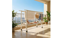 Freestanding Folding Drying Rack Space-Saving Foldable Drying Rack Portable Furniture Compact for Balcony