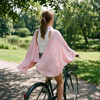 Women's UV Protection Sun Shawl Ice Silk Breathable Cape for Cycling and Outdoor Activities