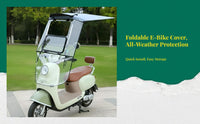 Electric Bike Rain Cover, Folding, Retractable, Waterproof Sun Protection, Detachable, Outdoor Universal