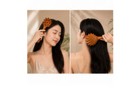 Wooden Head Massage Comb Solid Wood Wooden Scalp Massager Multi-Point for Office
