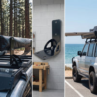 Heavy Duty Roof Rack Awning Brackets Reinforced Brackets with Mounting Holes Sturdy Awning Mounting Bracket Metal for Overlanders, Campers, off-Road