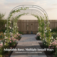 Rust-Proof Flower Arch Rustproof Flower Arch Trellis Weather-Resistant Climbing Plant Arbor Long-Lasting for Gardeners, DIY Enthusiasts, Homeowners, Outdoor, Yard, Patio, Backyard