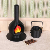 Dollhouse Chimney Fireplace DIY Assembly for Christmas Scene, Collectors