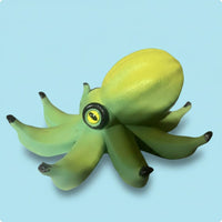 Squid Banana Ornament Creative Design Banana Squid Statue Farmhouse Aesthetic