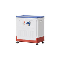 Wheeled Bin with hinged lid Lid Large Capacity Toy Chest Dustproof for Living Room