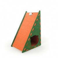 Triangular Cat Scratcher House Felt Cat Condo with Scratching Board 2-in-1 Pet Supply Long-Lasting for Kittens