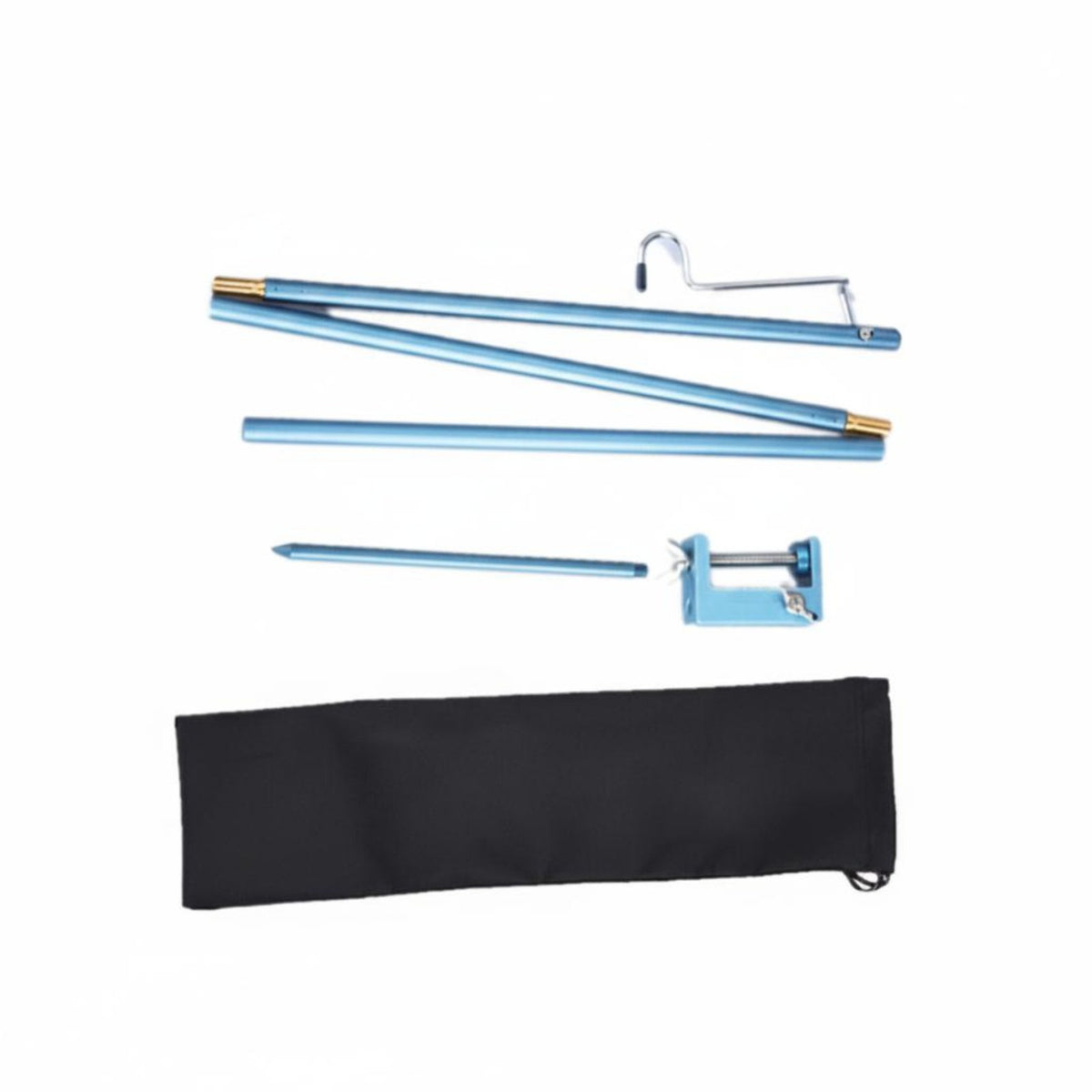 Foldable Camping Light Pole Aluminum Alloy Folding Lamp Pole With Storage Bag Portable Lantern Hanger for Hikers
