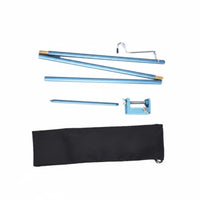 Foldable Camping Light Pole Aluminum Alloy Folding Lamp Pole With Storage Bag Portable Lantern Hanger for Hikers