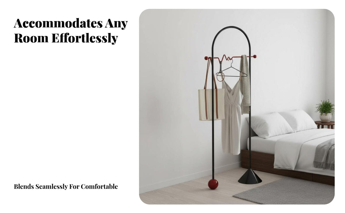 Multi-Functional Valet Stand with Tray standalsinglestanding Design Clothing Rack Stable Base Home Furnishing Space-Saving for Homeowners, Renters, Bedroom, Living Room, Entryway, Walk-in Closet