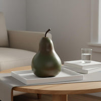 Artificial Pear Statue New Chinese Decorative Pear Ornament Lifelike Details Tabletop Sculpture for Entryway, Showroom