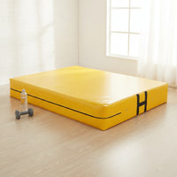 Gymnastics Practice Mat Thick Gymnastics Mat with Handles Wipe-Clean for Martial Arts