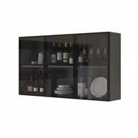 1 Bathroom Wall Cabinet Floating Display Shelf Wall Mounted Storage Cabinet Kitchen Cabinet with Glass Doors Solid Wood for Kitchen Bathroom Balcony Suitable for Gift Giving Home Organization