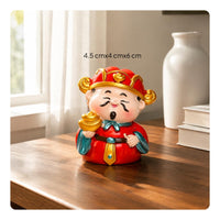 Cartoon Wealth Figurines Desktop Decoration Cute Resin Statue Good Luck