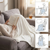 Easter Throw Blanket Warm White Flannel Blanket Motif Throw Blanket for Families, Adults, Lounging, Living Room, Bedroom, Holiday Decoration