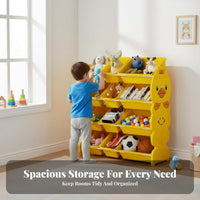 Duck Toy Storage Rack Space-Saving Kids Storage Cabinet with Bins Large Capacity