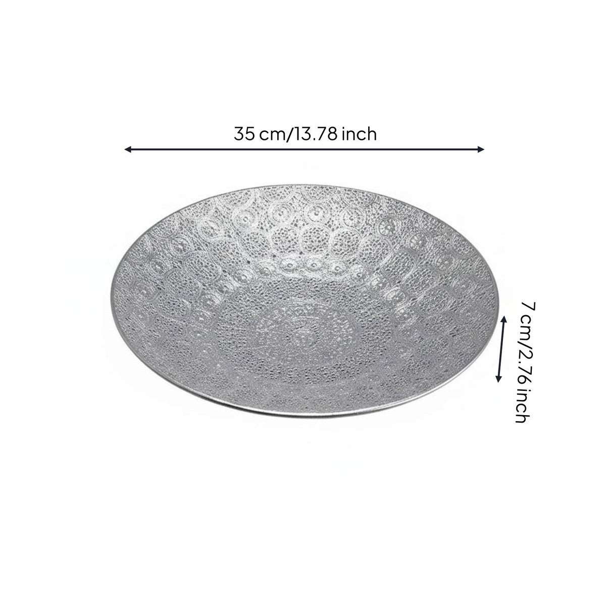 Round Offering Plate Versatile Decorative Fruit Tray Space-Saving Design