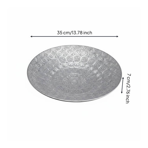 Round Offering Plate Versatile Decorative Fruit Tray Space-Saving Design