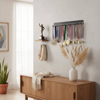 4 Pieces Medal Hanger Multiple Hooks Scarf and Scarf Organizer Wall Mounted