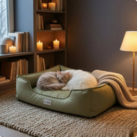 Bolstered Dog Bed Cuddly Cat Sofa Bed Supportive for Dogs