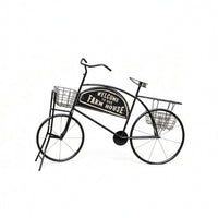 Pedal-Powered Plant Stand Farmhouse Pedal-Powered Flower Stand with Baskets