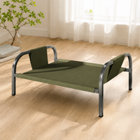 Sturdy Duty Raised Dog Bed, Outdoor Dog Bed with Steel Frame, Washable Oxford Cloth Cover, 20cm Elevated Pet Bed for Garden