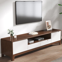 Nordic Solid Wood TV Cabinet and Coffee Table Set, Modern Minimalist for Small Apartments, Living Room Bedroom Storage
