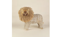 Lion Figurine Textured Tabletop Figurine with Wood-Like Finish Decorative Decor for Bookshelf