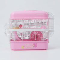 Large Hamster Cage and Double Layer Hamster Habitat, Iron Luxury Syrian Indoor Cage with Exercise Wheel, Spacious Home with Tray and Ramps