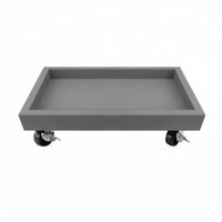 Square Planter Dolly Faux Cement Finish Rolling Plant Holder 360° Swivel Casters
