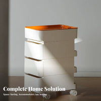 3-Tier Rolling Organizer 360-Degree Rotation 3-Tier Utility Cart Anti-Rust