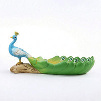 Peacock Fruit Tray Resin Peacock Tray with Base Tabletop for Living Room