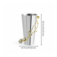 Stainless Steel Floral Vase Anti-Rust Polished Steel Flower Holder Easy to Clean