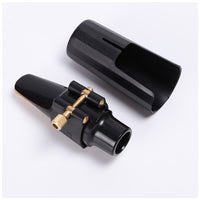 Saxophone Ligature and Mouthpiece Cap Set for Soprano and Alto/Tenor, Leather